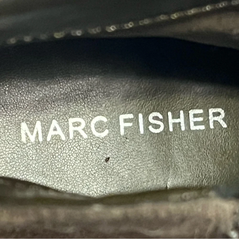 Marc Fisher grey/brown booties, Size 7M - Picture 2 of 7